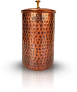 IndianArtVilla Copper Grocery Container  - 1300 ml