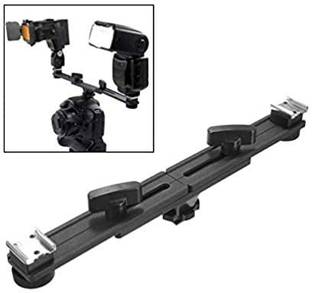 MILLETS 13 inch Twin Speed Light Flash Hot Shoe Mounting Foldable Multi Angle Bracket Flash Shoe Adapter