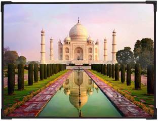 FURNATO Home Decor | UV Coated MDF Board Laminated of Taj Mahal Picture Painting Digital Reprint 16 inch x 12 inch Painting