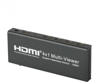 microware HDMI 4x1 Multi-viewer Support Seamless Switcher with Remote, PIP Mode Support Media Streaming Device
