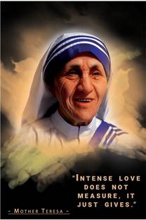 surmul 45.72 cm Mother Teresa Bojaxhiu Attractive Wall Sticker Self Adhesive Sticker