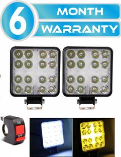 SORAX 28 LED Square Fog Light Off Road Universal Fitting for Bikes,Car Fog Lamp Fog Lamp Motorbike, Car LED (12 V, 42 W)