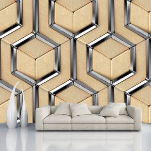 COLOR SOLUTION Vinyl Decorative Brown, Silver Wallpaper