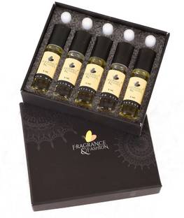 Fragrance & Fashion French collection Pack of 5 Of 6 Ml Each Herbal Attar