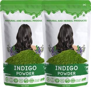 NATURAL AND HERBAL PRODUCTS Indigo Powder Organic for Hair | Black Hair Color | Hair Care | Hair Growth , Green