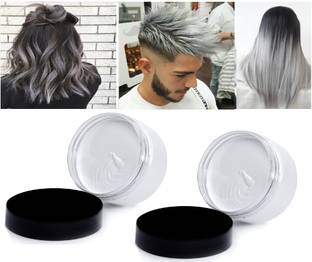 MYEONG One-time Hair Color Temporary Color Hair Wax for Perfect Hair White Wax , White