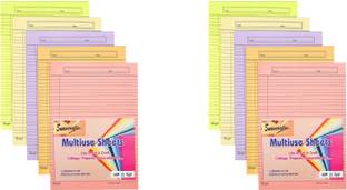 snow crafts BOTH SIDE RULED A4 75 gsm Coloured Paper