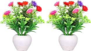NERAPI MULTI NG-AP02, Stylish Wild Natural Looking Perfect Home Decor Flowers Multicolor Wild Flower Artificial Flower  with Pot