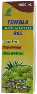 Cura Trifala Ras With Aloevera SUGAR FREE - Natural & Pure (1000 ml.)