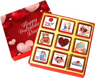 Chocoloony Happy Valentine Day Chocolate Gift Box for Girlfriend, Boyfriend, Wife & Husband Caramels