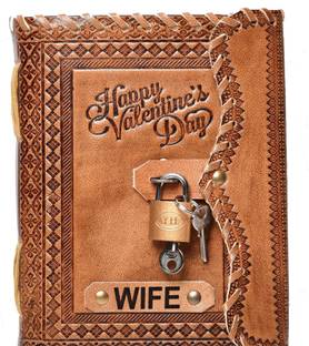 DI-KRAFT Handmade Paper Diary With Lock A5 Diary unruled 200 Pages