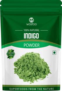 Wostoo Pure Organic Natural (Indigofera Tinctoria) Indigo Leaf Powder for black hair 50g (Pack of 1)