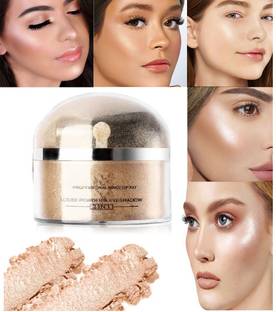 MYEONG Glitter Face Makeup Shimmer Gold With Brush Brightening Makeup Set  Highlighter