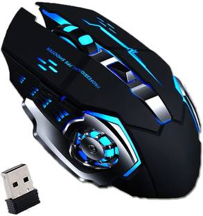 microware 2.4Ghz Rechargeable Wireless Gaming Mouse, X8 professional Gaming Mouse Wireless Ambidextrous Optical  Gaming Mouse  with Bluetooth