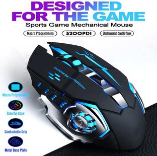 microware Wireless Gaming Mouse, Adjustable DPI 2.4 GHz Optical Charging X8 Silent Mouse Wireless Ambidextrous Mechanical  Gaming Mouse  with Bluetooth