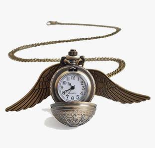 Mubco Harry Potter Golden Snitch Ball Pendant Pocket Watch |Quartz Analog Watch |Gift HP_B7708 Metal Metal Pocket Watch Chain