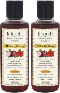 Satvayush Khadi Red Onion Hibiscus Shampoo - Natural & Herbal SLS-Paraben free
