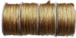 LOOPZE TWISTED CORD Golden colour (2mm), Threads Best usually as, blouse dori, lehnga, saree Thread
