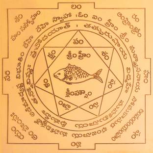 anciently Vastu Matsya Yantra For Wallet | Matsya Yantram Telugu | Matsya Yantra 2"x2" Copper Yantra