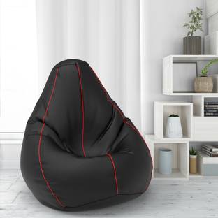Flipkart Perfect Homes Studio XXXL Bean Bag with 3D Piping Teardrop Bean Bag  With Bean Filling