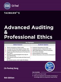 Taxmann's Advanced Auditing & Professional Ethics – The Most Updated & Amended Book along with Tabular & Pictorial Presentation, Simple & Concise Language | CA-Final | New Syllabus | May 2022 Exams