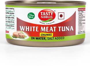 Tasty Nibbles White Meat Tuna Chunks Water Salt Added Sea Foods