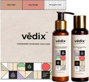 Vedix Customised Hair Growth Combo|Hair Oil For Hair Fall|Anti Hair Fall Shampoo|Dry Hair|Dry Scalp|Straight Hair -200 ml