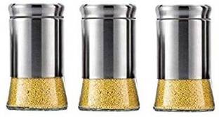 IndusBay Glass, Steel Tea Coffee & Sugar Container  - 580 ml, 580 ml, 580 ml