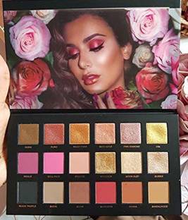 Glowhouse Rose Gold Remastered Eyeshadow Palette (18 Shades), Metallic Finish 100 g