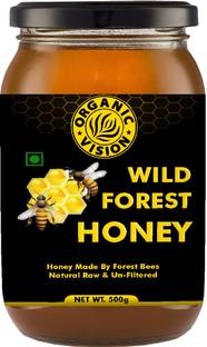 Organic Vision Premium Raw Forest Honey, Unsweetened, Unpasteurized, High Pollen