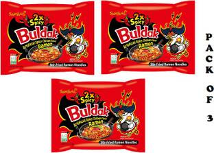Samyang 2X Spicy Hot Chicken Ramen Flavour -140gm*3 (Pack of 3) (Imported) Instant Noodles Non-vegetarian
