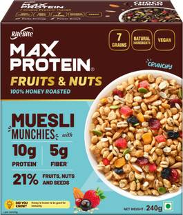 RiteBite Max Protein Muesli Munchies Fruits & Nuts (Pack of 1), 240g
