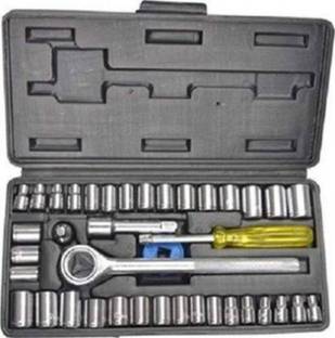 UKRAINEZ 40 PCS Combination Socket Wrench Set AA-70, 40 PCS Wrench set 40 in 1 Socket Wrench Set Hardware Auto Car Repair Screw Driver Set- 40 Pcs Single Sided Socket Wrench