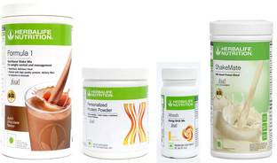 HERBALIFE FORMULA 1 CHOCOLATE + PROTIEN POWDER 200g + AFRESH LEMON + SHAKEMATE VANILLA Nutrition Drink