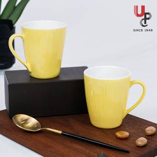 U.P.C. Premium Quality Ceramics 300ml (Pack of 2) Bone China Coffee Mug