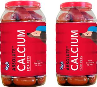 Drools Calcium Sausage Dog Supplement -Jar, 18 Pieces Pack of 2 Pet Health Supplements