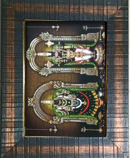 Framania God Sri Tirupati Venkateswara Swamy (Balaji) with Goddess Padmavati Religious Frame