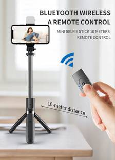 SOJUBA Remote Selfie Stick Tripod WithFlash Bluetooth Video Stand Holder Bracket Gimbal Tripod, Monopod, Monopod Kit, Tripod Ball Head, Tripod Bracket, Tripod Clamp, Tripod Kit