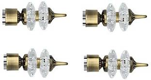 Ferio Gold, White Curtain Knobs Metal