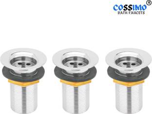 COSSIMO CFW-03 Stainless Steel Full Thread Waste Coupling for all Type of Washbasin - Pack of 3 Health  Faucet