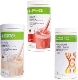 HERBALIFE Formula 1 Shake Vanilla + Strawberry Protein Powder 400 Gram Plant-Based Protein