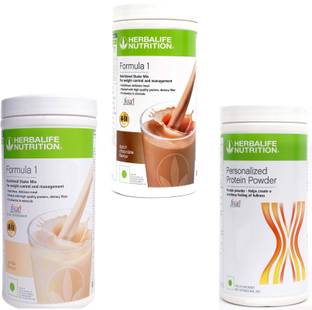 HERBALIFE Formula 1 Shake Vanilla + Chocolate Protein Powder 400 Gram Plant-Based Protein