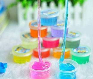 AKANSHA 12pcs Soft Mud Slime Clay Non Sticky Non toxic Crystal Clear slime Multicolor Putty Toy