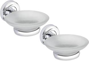URIM Stainless Steel and Glass Bathroom Wall Mounted Soap Dish