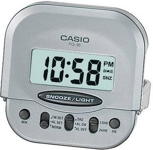 CASIO Digital Silver Clock