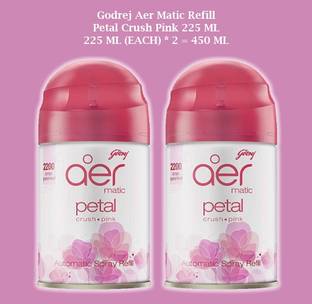 Godrej CRUSH PINK Refill AER MATIC PETAL CRUSH PINK REFILL 225 ML ( 225 ML EACH * 2 = 450 ML)