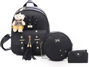 ENVATO women backpack combo in Black color Backpack