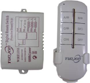 Tuoxin ABCD 4 Way Wireless Remote Control Switch Four Way IR RF Switch for Light & Fan 10 A Four Way Electrical Switch