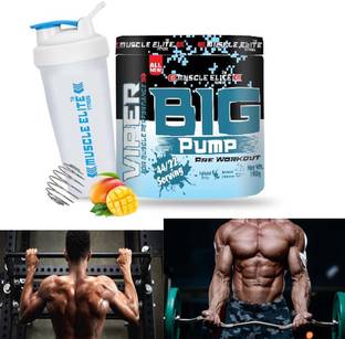 MUSCLE ELITE FITNESS Big Pump Pre workout supplement Highlight Energy Increased muscle Mango1 pack Energy Drink