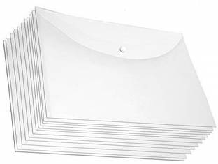 PRASH PLASTIC A4 Document File Bag, Transparent Envelope Holder, Clear Plastic Container